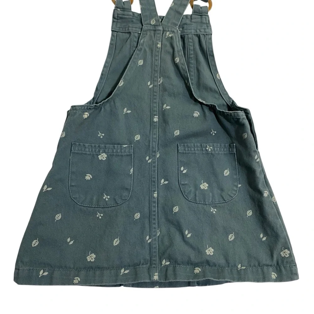 Tahari Teal Floral Print Pinafore Jumper